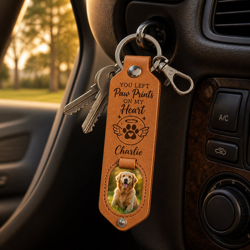 Pet Memorial Leather Photo Keychain – You Left Paw Prints On My Heart - Personalized Leather Keychain a0a9defe-64cc-4b07-ba60-89534be31981.jpg