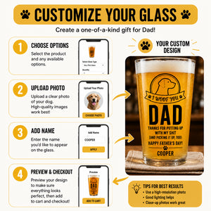Dog Dad Pint Glass – Funny Father’s Day from the Dog (Custom Pet Name) - Personalized Beer Glass a0b53aa8-ccbf-47cb-8c66-798eef2b8626.jpg