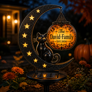 Black Cat Crescent Solar Sign – Personalized Family Name & Year - Personalized Cut Metal Sign Led Solar a0cfc9fa-2af3-4af9-a1ad-ed7fe7c24437.png