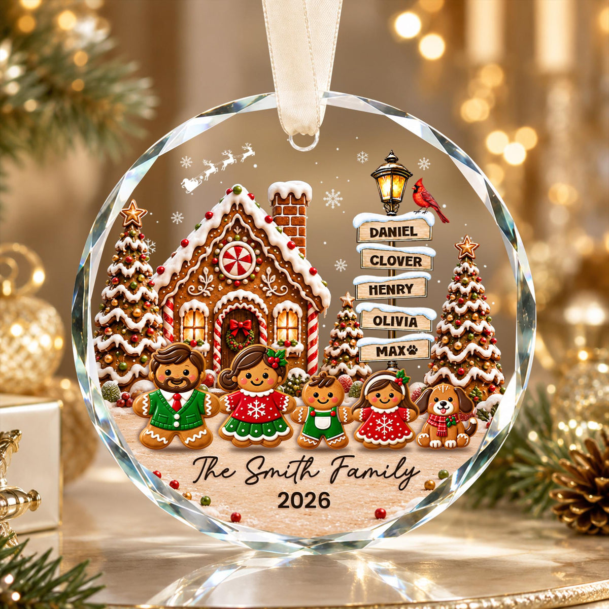 Personalized Christmas Gingerbread Family Ornament, Custom Family Members Gifts, Family with Dog Ornament, Family Keepsake, Grandma Gifts a0e62dc8-0857-4c2b-8115-fb7e8d0a43fc-1.jpg