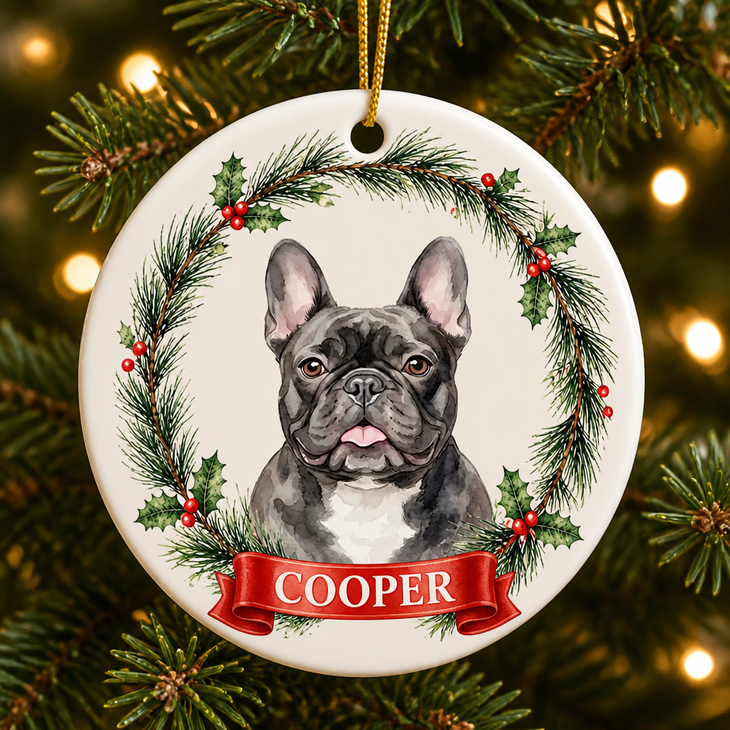 Custom Pet Portrait Christmas Ornament – Watercolor Snowflake Wreath with Name - Personalized Ornament a0f83e27-e829-44a6-82d1-08758d569e1f.png