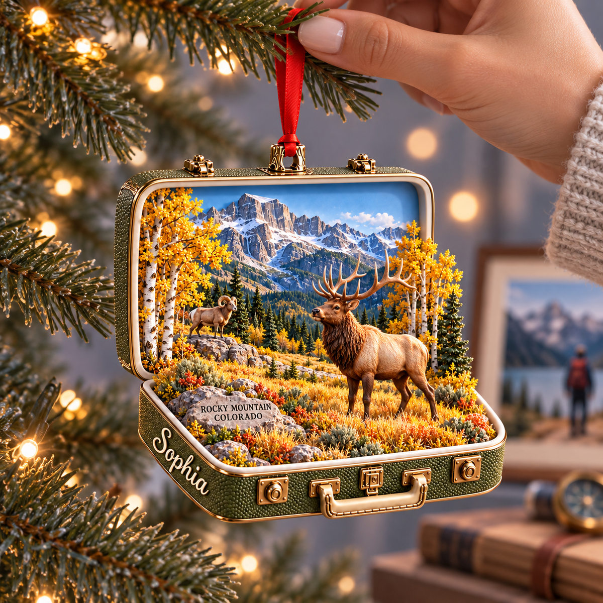 Personalized Rocky Mountain National Park 3D Suitcase Christmas Ornament – Colorado Travel Souvenir & Gift for Nature Lovers a0fa1735-4289-456d-b66d-7666e920db88-Hanging-Rocky-Mountain-suitcase-ornament-4.png
