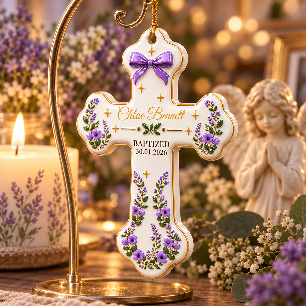 Floral Cross Baptism 3D Ornament - Personalized Real 3D Ornament a11f3a46-55c5-4592-a380-7e35a174f6e3-4.jpg