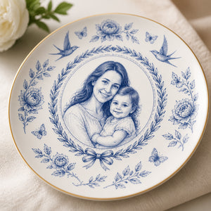 Custom Toile de Jouy Portrait Ceramic Plate - Personalized Personalized Ceramic Plate a120e9f4-1b09-48ec-8b00-cb5a07d7325e.jpg