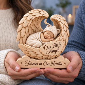 Our Little Angel Baby Memorial Keepsake – Angel Wings Sympathy Gift for Pregnancy & Infant Loss, Forever in Our Hearts a14cd037-75bf-4937-b732-02a849cd4a9e-Little-Angel-Keepsake-Held-by-Parents-2.png