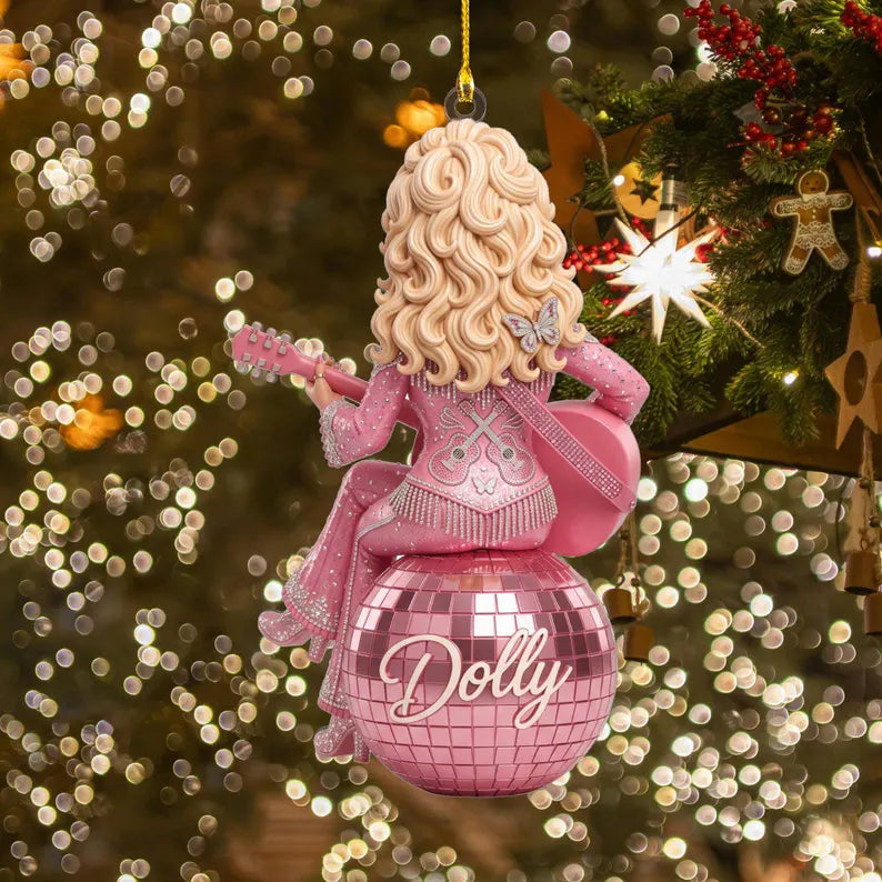 Dolly Parton Acrylic Ornament, Pink Disco Ball Country Music Ornament, Dolly Fan Christmas Gift, Cowgirl Singer Car Hanging Decor a151ec04-1b82-42d3-bfb3-4c504c89c12f-ghghghhg-1-.webp