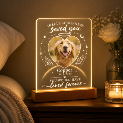 Pet Memorial Acrylic Night Light – If Love Could Have Saved You - Personalized Acrylic Night Light a153fa8a-7db2-4c03-b12f-a50b430ead30.jpg