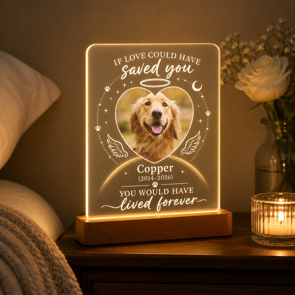 Pet Memorial Acrylic Night Light – If Love Could Have Saved You - Personalized Acrylic Night Light a153fa8a-7db2-4c03-b12f-a50b430ead30.jpg