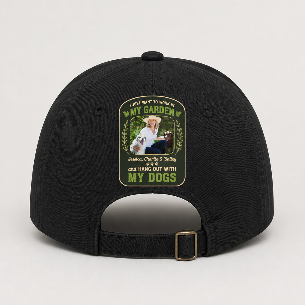 Garden + Dogs Photo Cap – Custom Photo & Names - Personalized Printed Cap a157b895-91ef-41ce-9606-d96535d1eaf9.jpg