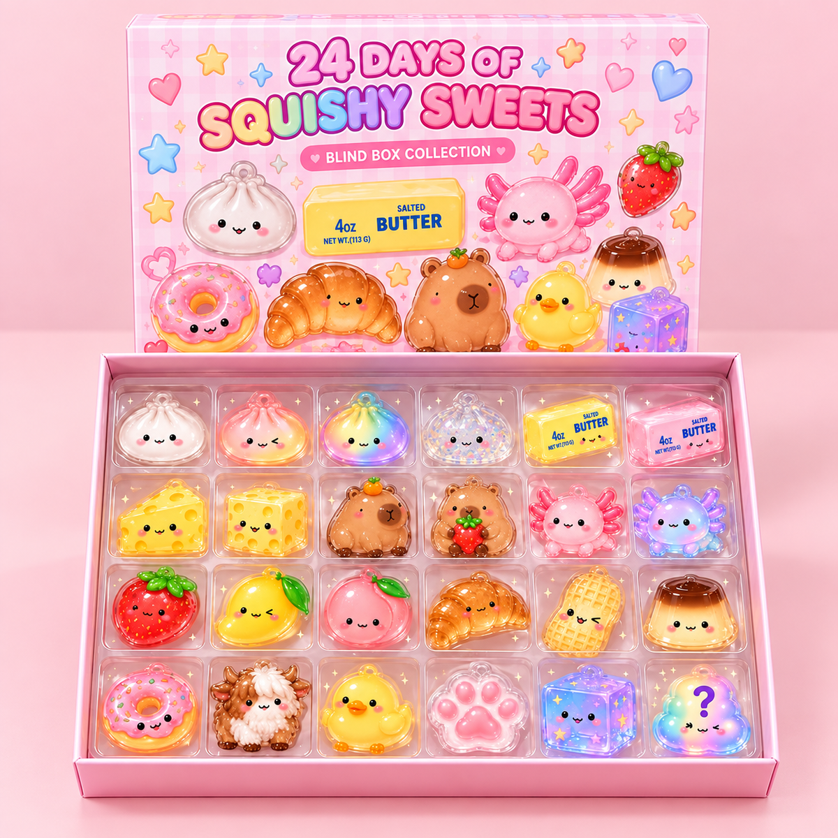 Trending Squishy Advent Calendar, Viral Squishy Blind Box, Kawaii Acrylic Charms for Kids, Boy Girl Christmas Gift, Dumpling Butter Cheese a1755273-fd79-402e-ba7e-f171b7bb21f0-e6ffaa94-8c5e-446a-b89b-6a10428699b1.png