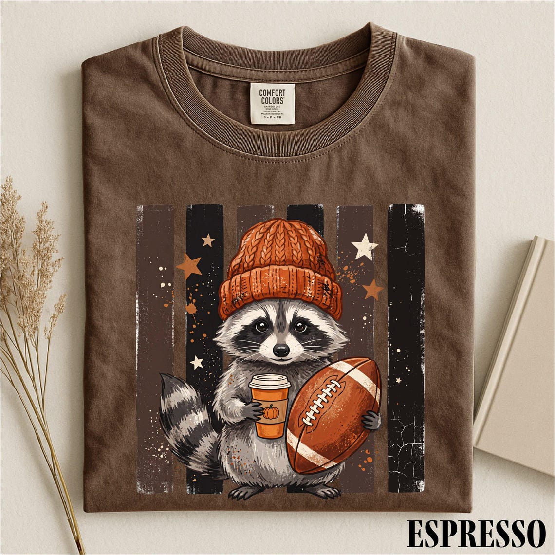 Raccoon Football Shirt, Cute Game Day Graphic Tee, Fall Sports Animal Shirt, Football Season Comfort Colors T-Shirt Gift a197035f-cc88-4385-8d88-ba16e40e5dc5-6.jpg