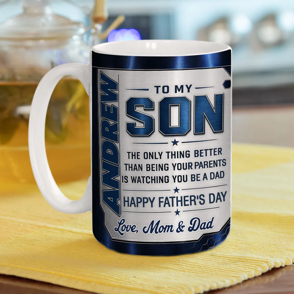 Watching You Being A Dad - Personalized Custom 3D Inflated Effect Mug