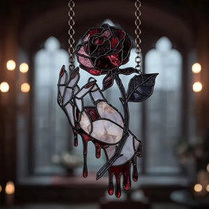 Gothic Bloody Rose Hand Acrylic Suncatcher - Faux Stained Glass Window Hanging, Gothic Vampire Decor, Unique Gift For Dark Romance Lovers a1a870d0-e347-4e46-a2ca-96902b077281-fghrft-3-.webp