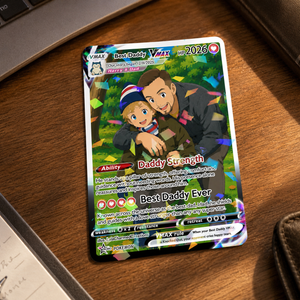 Custom Fathers Day Card, Gift For Dad, Personalized Poke Anniversary Card, Father's Day Gift, Custom Pokemon Card