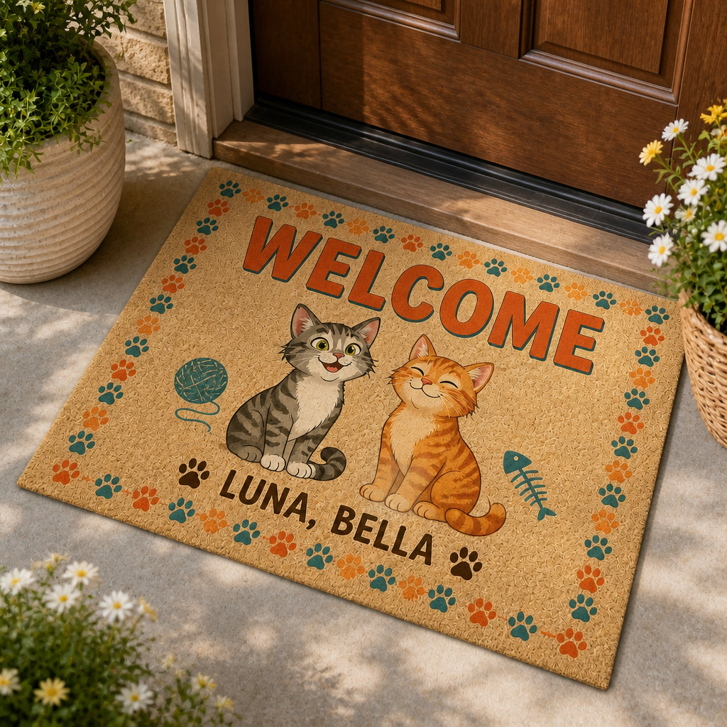 Welcome Cats Doormat — Custom Pet Names - Personalized Doormat a1caae9d-5138-486b-bcfd-8b6ec837ab08.jpg