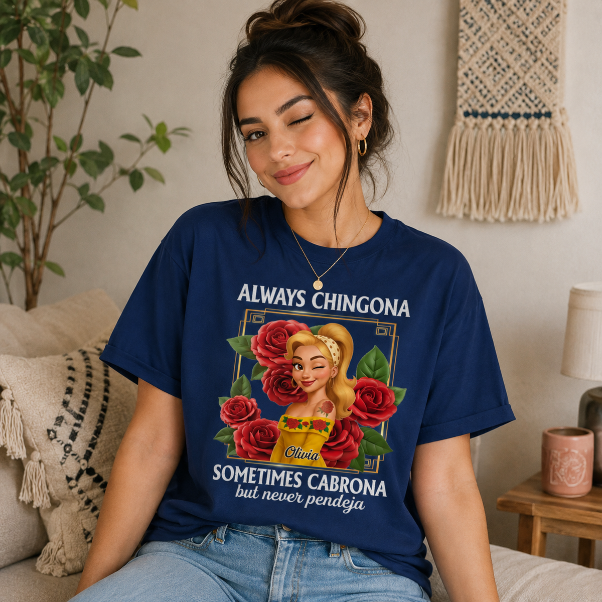 Custom Unisex T-shirt, Premium T-shirt, Hoodie - Personalized Hispanic Month Birthday Gifts For Hispanics And Latinos, Women - Roses Are Red, Attitude Is Hotter
