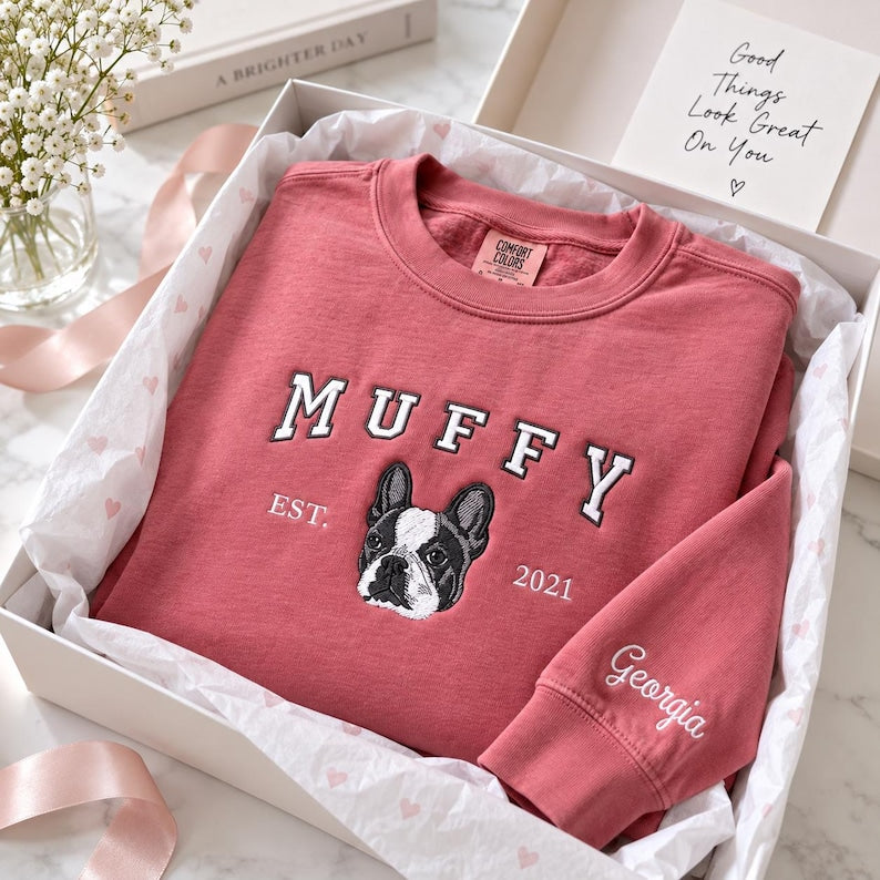 Custom Dog Portrait Embroidered Sweatshirt - Personalized Pet Face Crewneck With Name - Christmas Dog Mom Gift - Pet Memorial Keepsake a1eb4a2d-66fd-435e-912a-37524323a1eb-12.jpg
