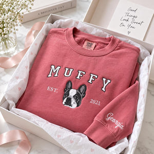 Custom Dog Portrait Embroidered Sweatshirt - Personalized Pet Face Crewneck With Name - Christmas Dog Mom Gift - Pet Memorial Keepsake a1eb4a2d-66fd-435e-912a-37524323a1eb-12.jpg