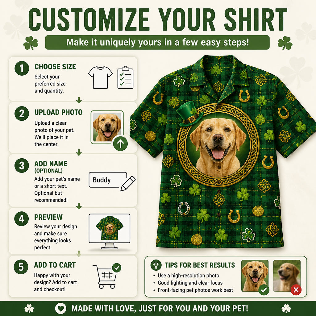 Lucky Pup St. Patrick’s Hawaiian Shirt – Upload Your Pet Photo - Personalized Hawaiian Shirt a1f14bdf-9c85-4436-922a-6ae67a28f6f2.jpg