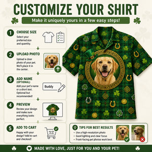 Lucky Pup St. Patrick’s Hawaiian Shirt – Upload Your Pet Photo - Personalized Hawaiian Shirt a1f14bdf-9c85-4436-922a-6ae67a28f6f2.jpg