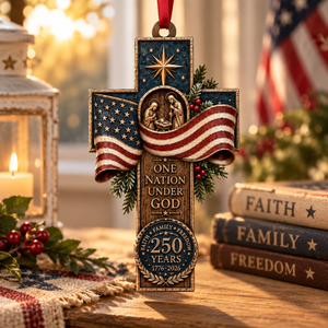 America Wood 2D Ornament, Faith Family Freedom, Patriotic Cross Decor, One Nation Under God, American Flag Ornament, Xmas Gift a217aa17-248e-4954-8f73-21018985a3c1-3c33b26e-3893-4609-9c69-0a2f61bb137e.png