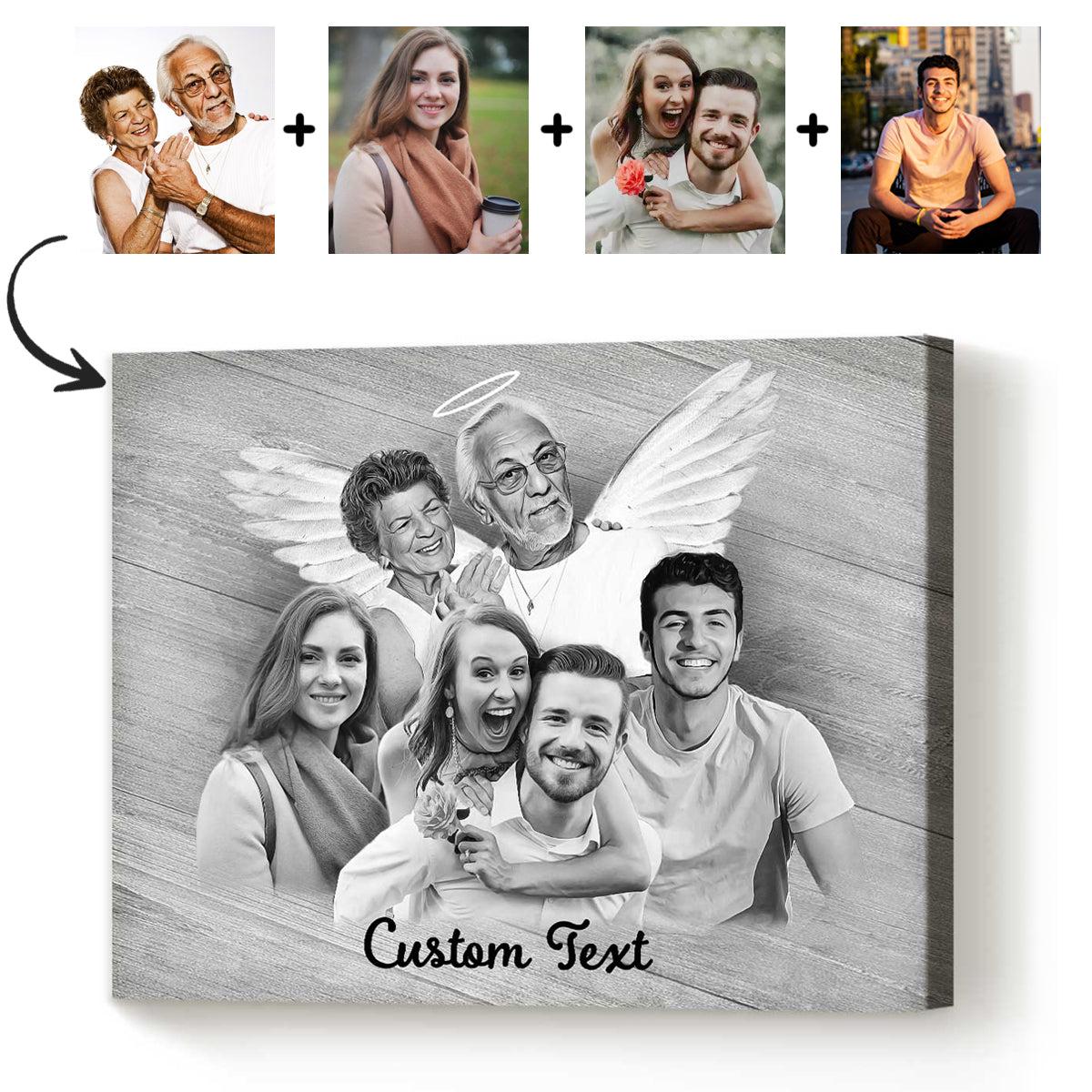 Add Deceased Loved One to Photo, Add Passed Away Person to Picture, Custom Family Portrait From Photo, Combine Photos, Custom Memorial Gift