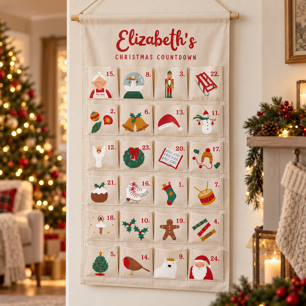 Personalised Fabric Christmas Countdown design Calendar - 24 Pocket Reusable Christmas Wall Hanging 2026 - Handmade Family Keepsake a21a583d-35eb-42c6-aeba-f33282ca0af1-dfdffdf-1-.png