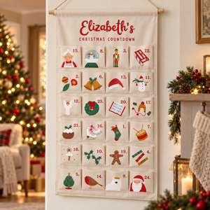 Personalised Fabric Christmas Countdown design Calendar - 24 Pocket Reusable Christmas Wall Hanging 2026 - Handmade Family Keepsake a21a583d-35eb-42c6-aeba-f33282ca0af1-dfdffdf-1-.png