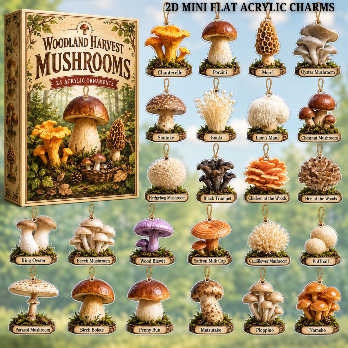 Woodland Harvest Mushrooms Advent Calendar 2026 - 24-Day Festive Countdown, Acrylic Charms Blind Box - Gift For Nature Lovers a230d844-b169-4359-809e-809bd180eb4c-mushroom-text.png
