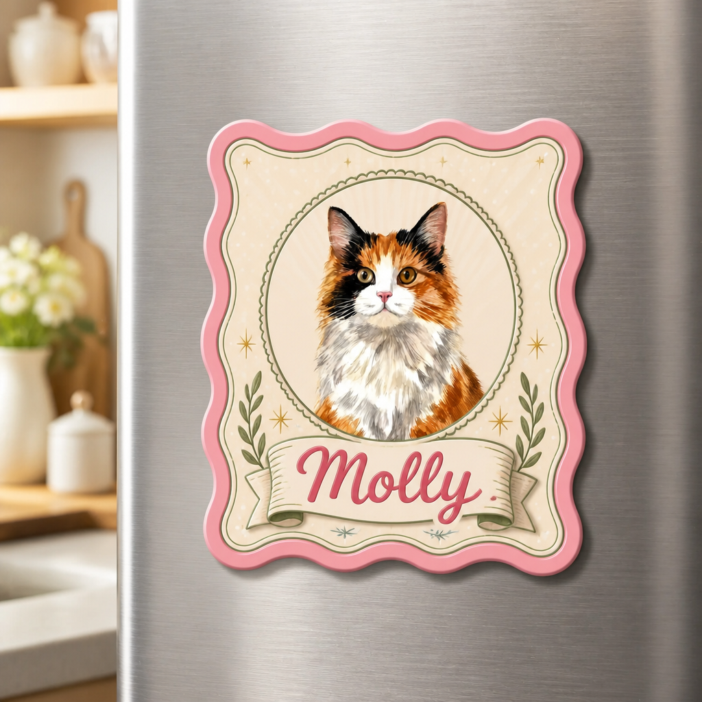 Vintage Cameo Pet Portrait Fridge Magnet - Personalized Custom Shape Fridge Magnet a2359f41-af6b-417d-8ed0-699e61dbe11c.png