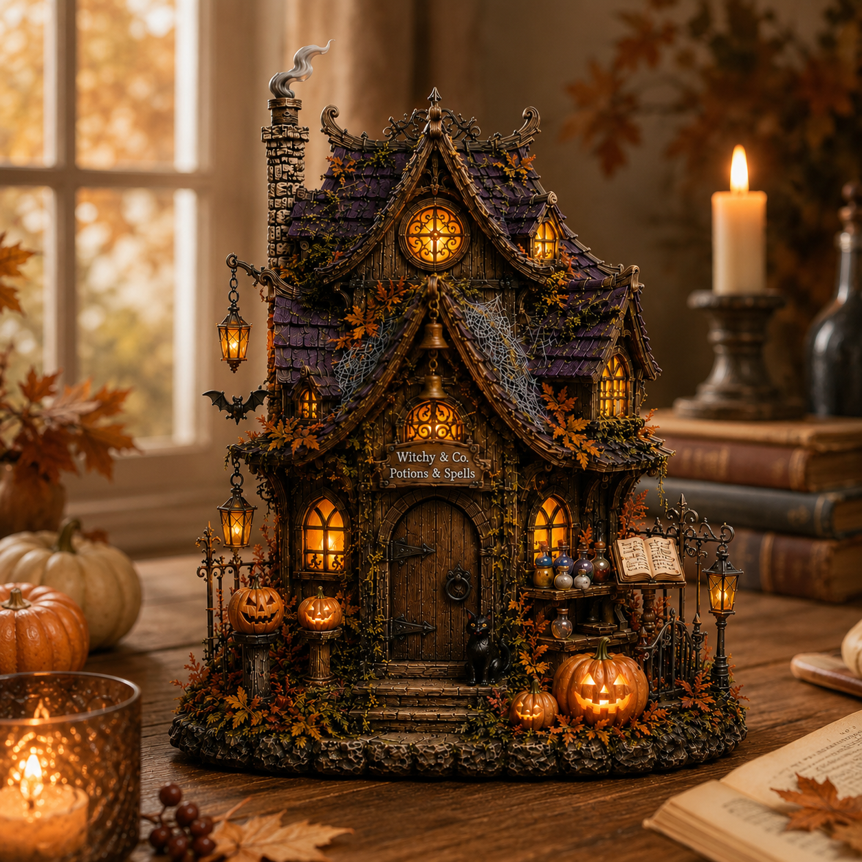 Halloween Haunted House Family Name Wooden Block, Personalized Spooky Cottage, Gothic Pumpkin Ghost Display, Witchy Mantel Decoration a23c85f6-c007-4fbd-b27c-6ea42a875f93-banner-1.png