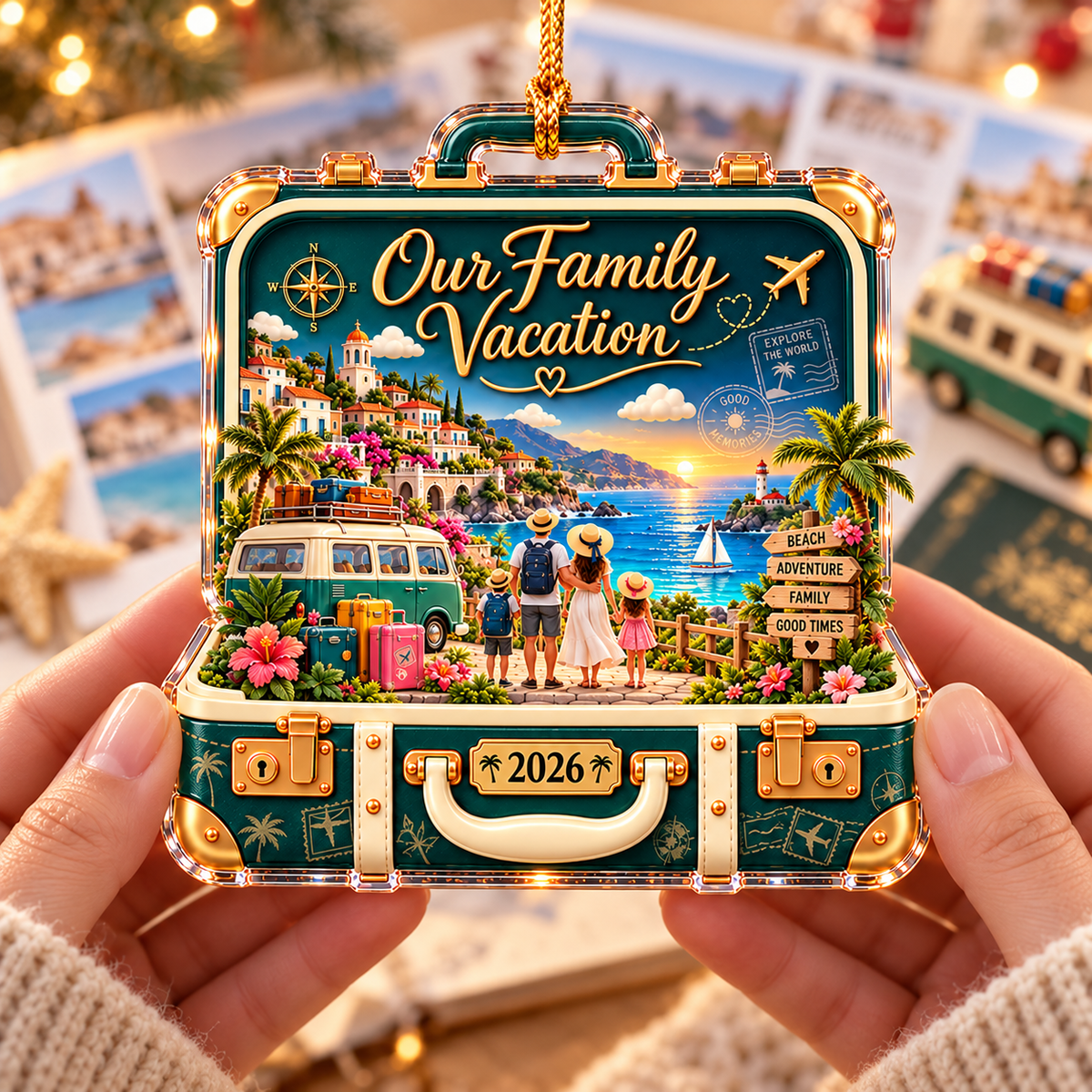 Personalized Family Vacation Suitcase Ornament – Custom Year, Summer Beach Travel Keepsake, Christmas Gift for Traveling Families a24176d4-9bed-40ec-8d9f-2a49dfc7a20c-Our-Family-Vacation-Christmas-Ornament-2.png