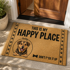 Personalized Dog Happy Place Doormat – Pet Portrait + Name - Personalized Doormat a24791a6-754d-4c19-bdd6-c300419ef024.png