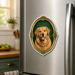 Vintage Frame Pet Portrait – Custom Shape Fridge Magnet - Personalized Custom Shape Fridge Magnet a24feded-0cdb-4608-a1dc-2d3ad8e8107f.jpg