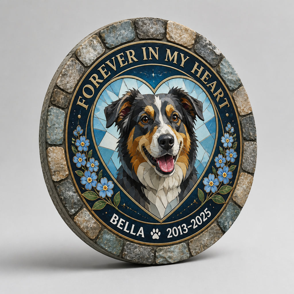 Forever In My Heart Pet Memorial Stone – Photo Portrait with Name & Years - Personalized Memorial Stone a25e4411-d47a-4b5e-8d75-44ac3ce6c69e.jpg