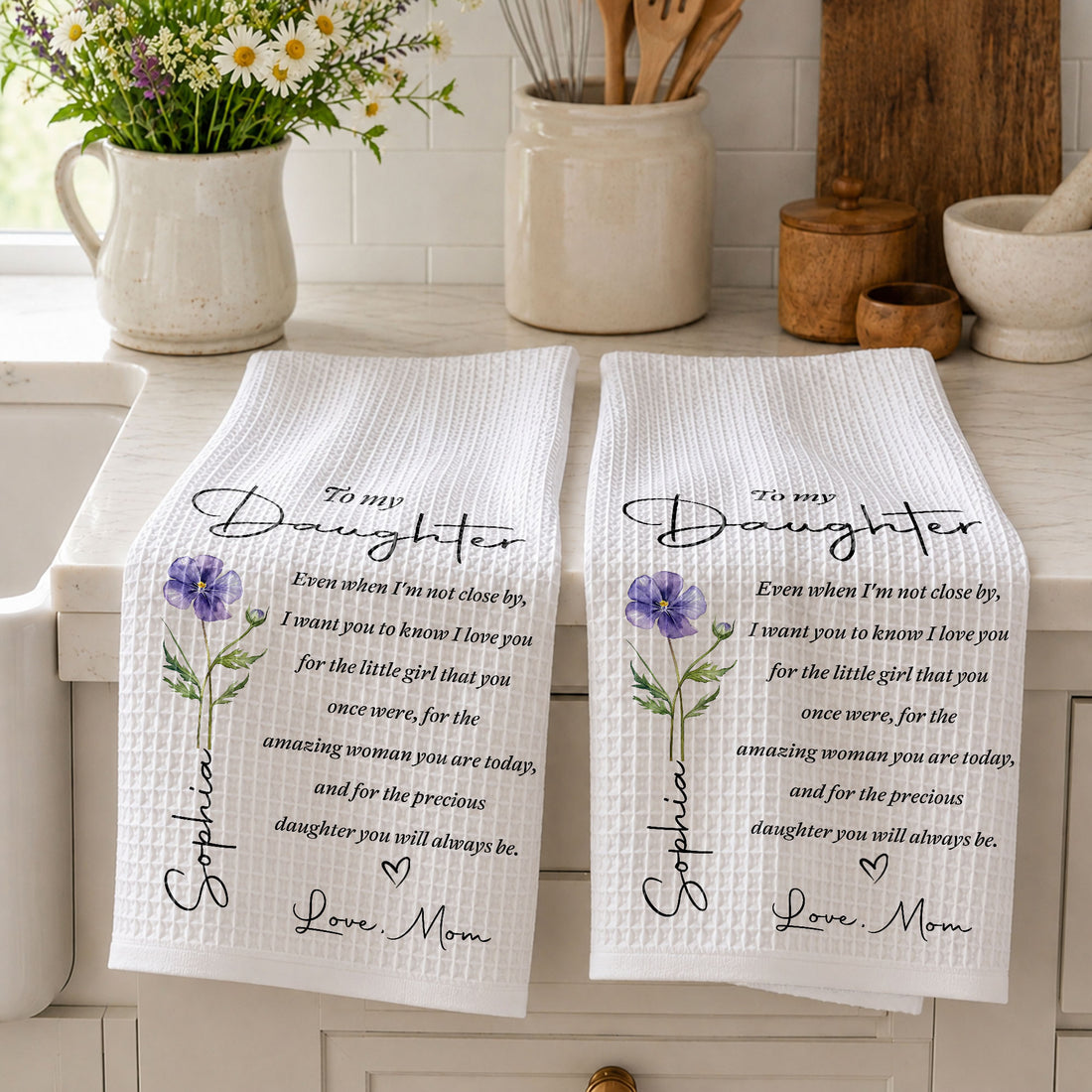 You Will Always Be My Precious Daughter - Personalized Kitchen Towel - Gift For Daughter a2692336-e0d5-43dd-911c-e5596c7f4df4-banner-4.jpg