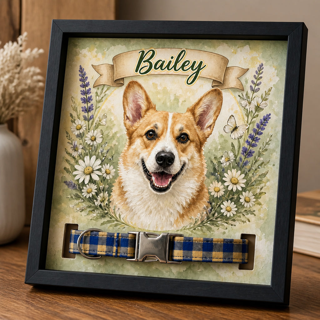 Custom Pet Portrait Flower Frame — Photo-to-Painting with Name - Personalized Picture Frame a274e5b9-a2ce-4ba8-a408-1dcaf225079c.jpg