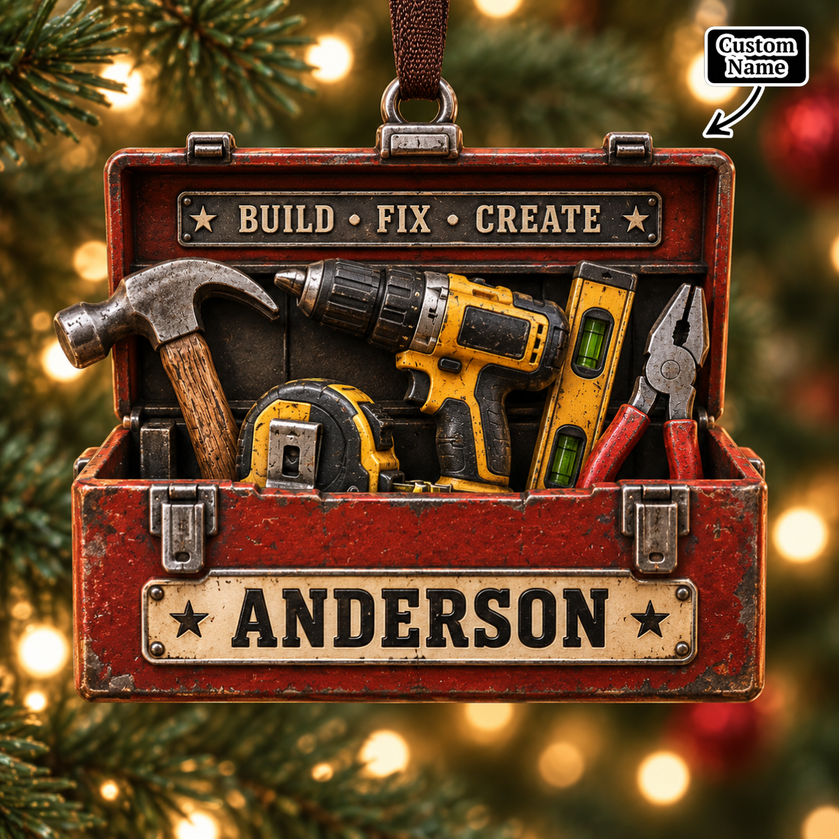 Personalized Carpenter Tools & Drill Red Toolbox Ornament - Custom Name Keepsake Gift a27a287f-1ae6-419f-bef6-05bc59d53e8a-mockup-annotated-1790150372431.png