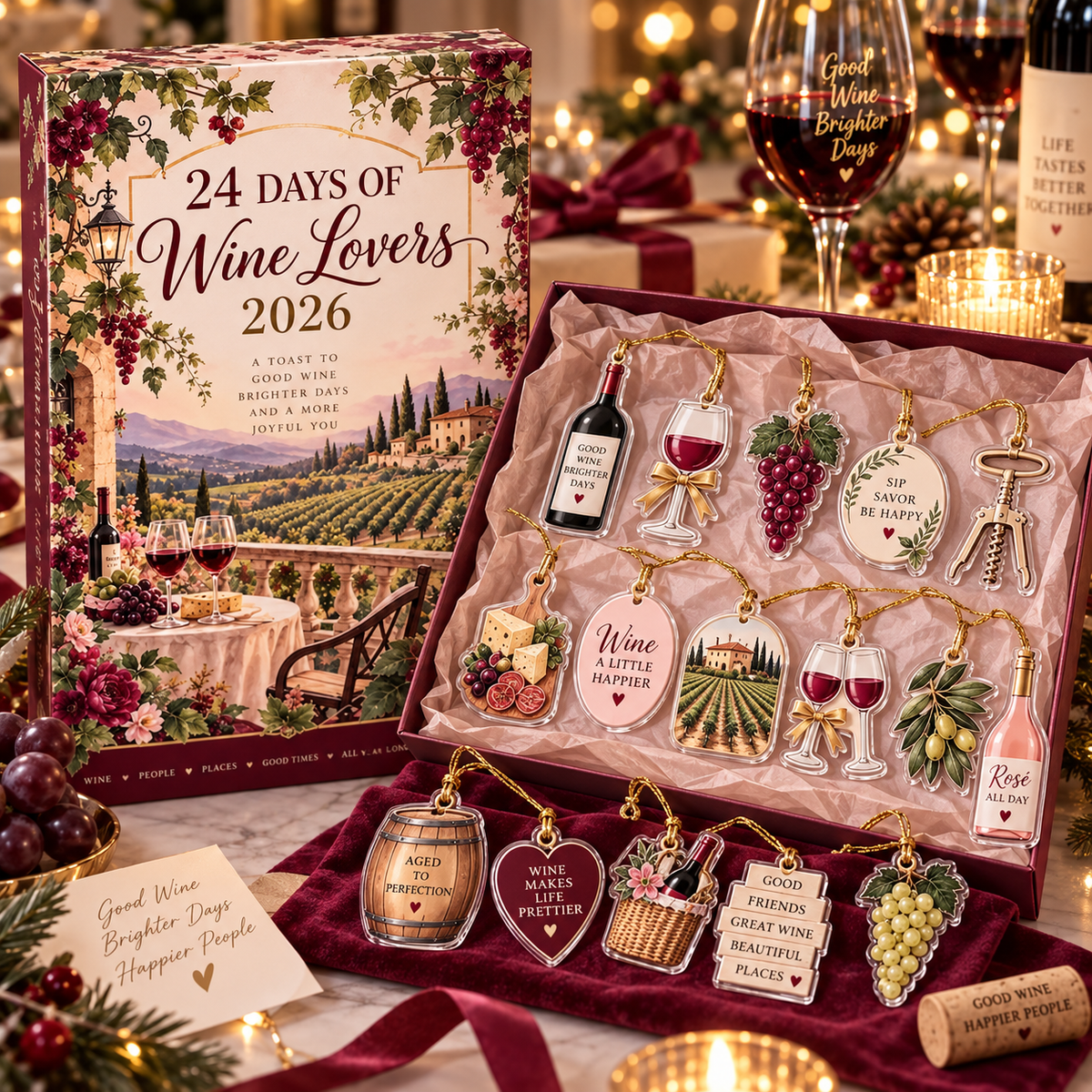 Wine Lovers Advent Calendar 2026, 24 Day Xmas Countdown, Wine Ornaments, Vineyard Holiday Gift, Sommelier Gift for Women, Wine Lover Decor a29254ae-68ac-4098-a49c-32b7a12ba637-9c7d7f4e-baeb-4972-9a3c-21403b6c0b42.png