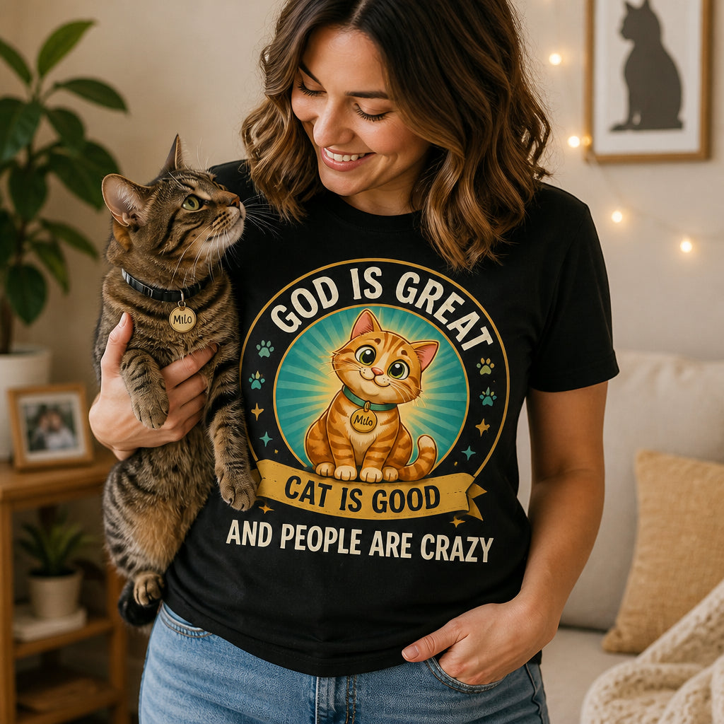 God Is Great Cat Is Good Personalized Cat Name T‑Shirt - Personalized T-shirt a29fd663-8fe1-4e40-be52-428097857c0b.jpg