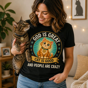 God Is Great Cat Is Good Personalized Cat Name T‑Shirt - Personalized T-shirt a29fd663-8fe1-4e40-be52-428097857c0b.jpg
