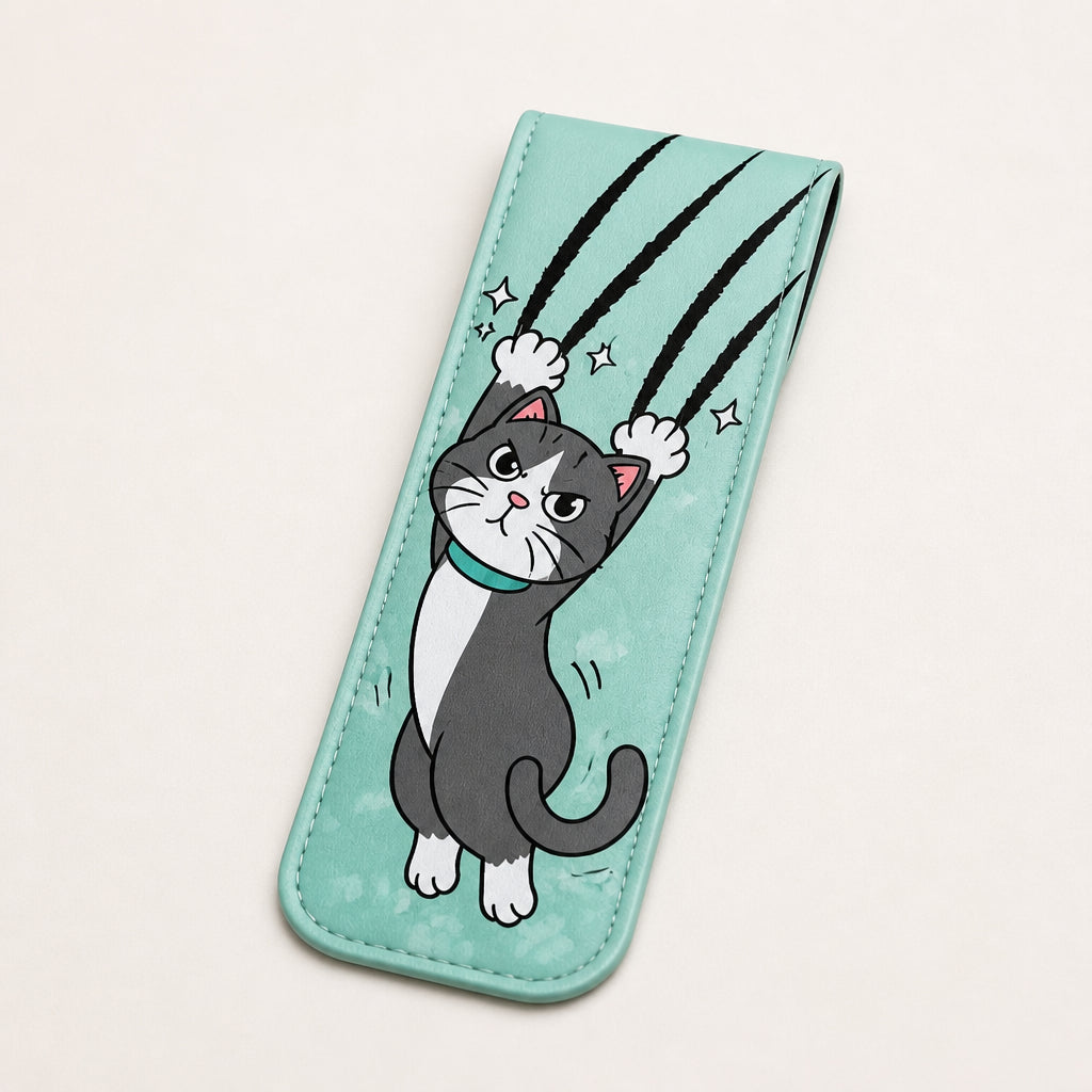 Clawing Cat Magnetic Bookmark – Cute Cat Lover Gift - Magnetic Leather Bookmark a2aff18b-336a-42bb-b2fa-965105936492.jpg