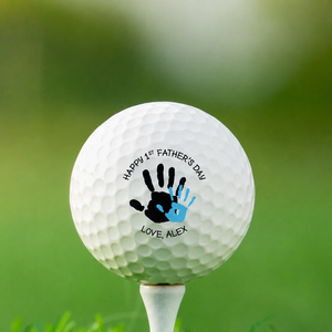 Personalized 1st Father's Day Golf Balls Custom Name & Color | Great Father's Day Gift for New Dad from Baby