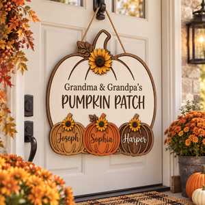 Personalized Grandma Grandpa's Pumpkin Patch Door Hanger, Fall Season Decor, Fall Pumpkin Patch Sign Grandma Thanksgiving Decor, pumpkin kid a2c7b53f-dca3-4c93-9e9d-19c644f3bc66-ChatGPT-Image-Sep-16-2026-11_13_01-AM.png