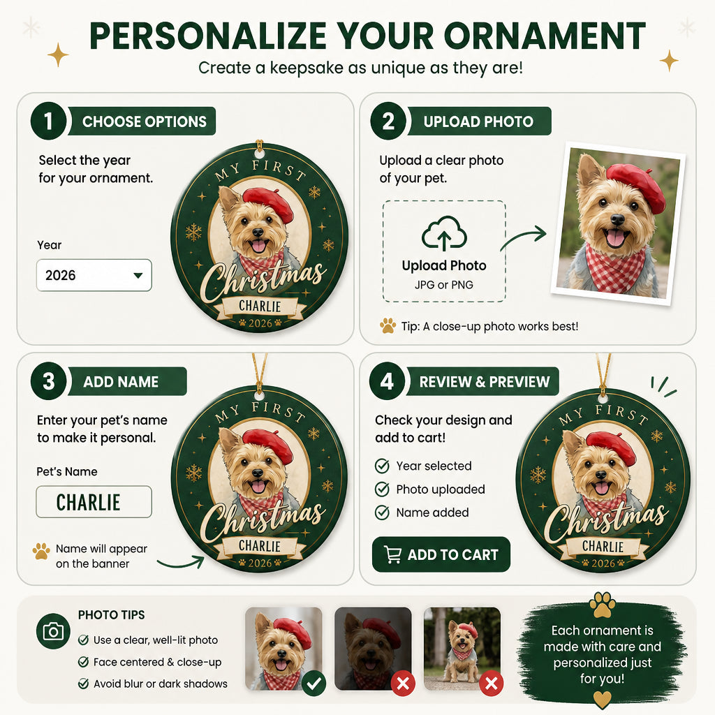 My First Christmas Pet Portrait Ornament – Photo to Art with Name & Year - Personalized Ornament a2d68c39-3ad6-4556-9047-840905f8f83c.jpg