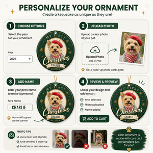 My First Christmas Pet Portrait Ornament – Photo to Art with Name & Year - Personalized Ornament a2d68c39-3ad6-4556-9047-840905f8f83c.jpg