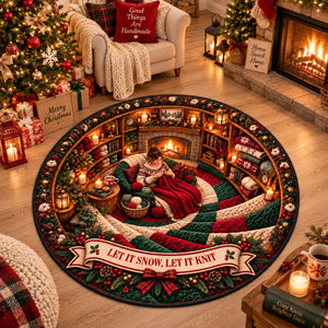 Custom Crochet Christmas Home Decor Gifts For Crocheters - Merry Christmas 3D Illusion Quilted Rug - Personalized Quilted Mat a2d924d1-0230-4782-a67f-278e7cc2d8dc-1-2-.jpg