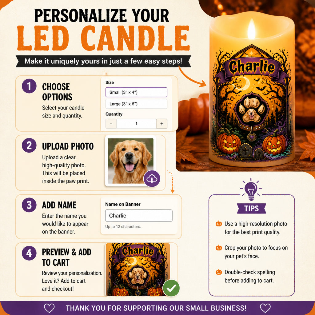 Spooky Pet Name Halloween LED Flameless Candle - Personalized Custom Led Flameless Candle a2e08871-99d5-48b0-960d-0ad074a76c0a.jpg