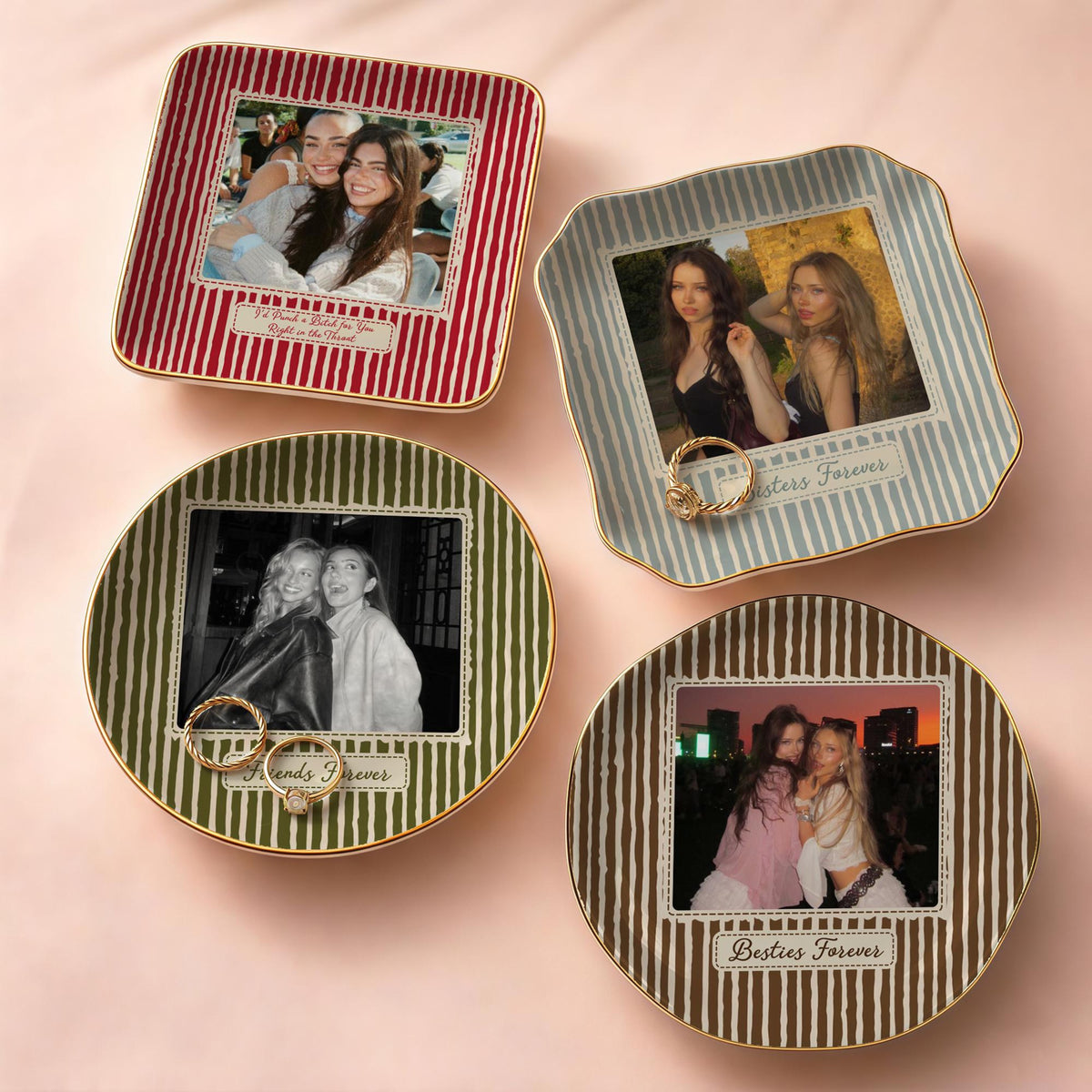Personalized Bestie Photo Jewelry Dish, Bestie Striped Ring Dish, Birthday Gifts For Bestie Best Friend, Sister Vintage Stripe Jewelry Dish a2f2d628-f33f-4010-bbf6-57de9e13a087-1.jpg