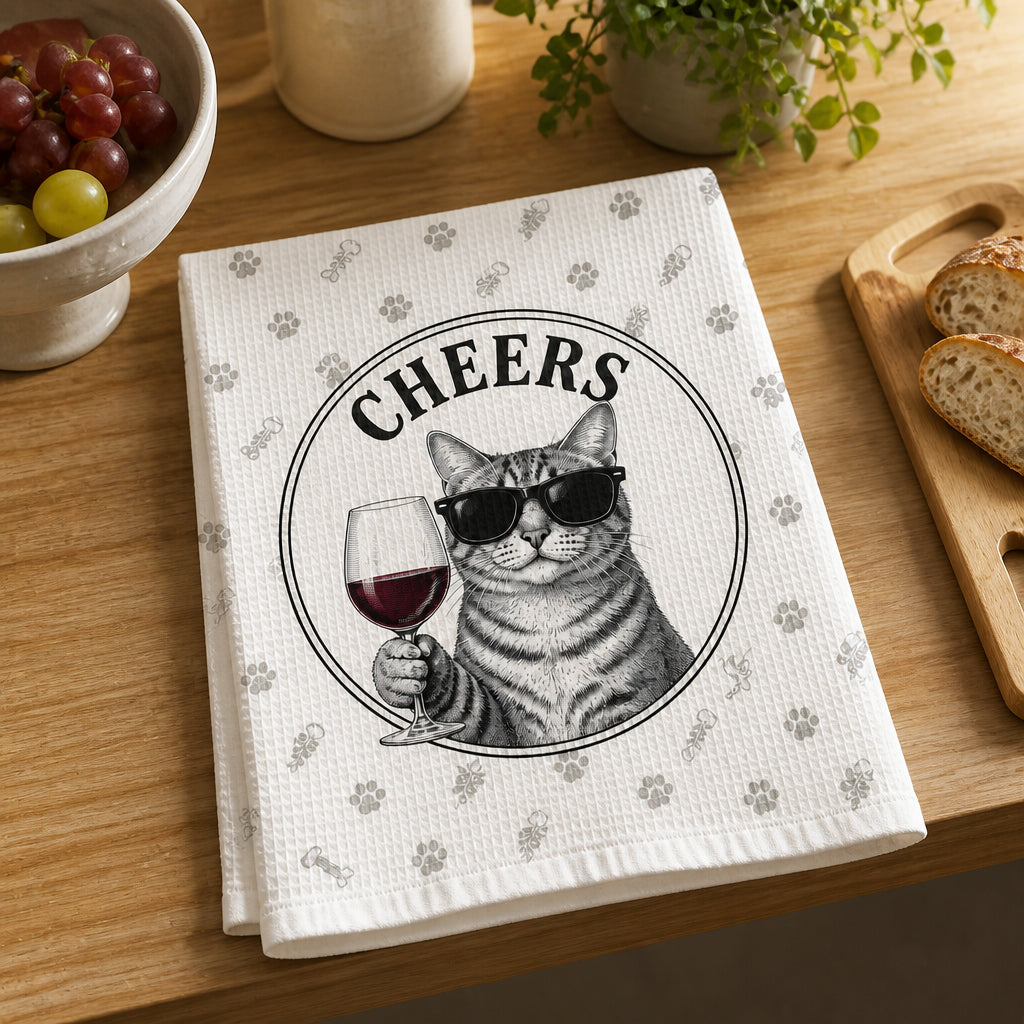 Custom Pet Cheers Wine Kitchen Towel - Personalized Kitchen Towel a301c86c-5d92-434b-b6f0-7eaaf88e42a4.jpg